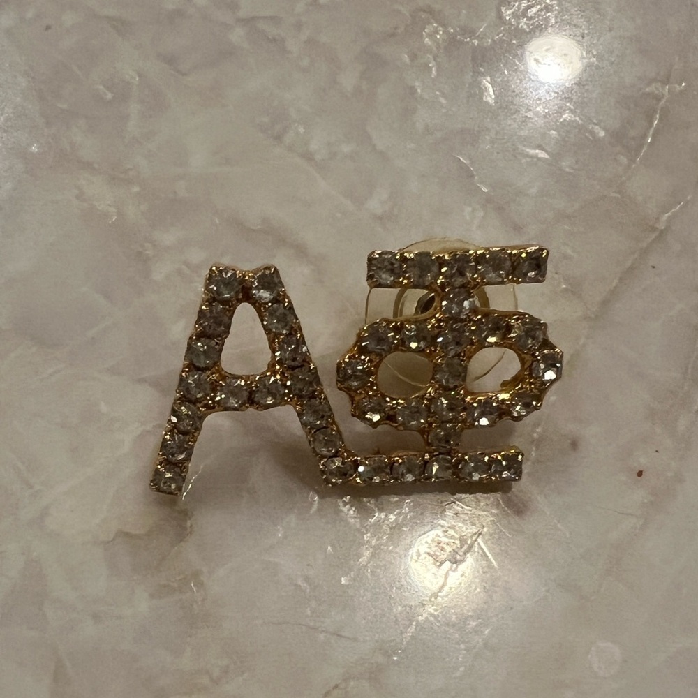 Rhinestone clear Greek letters alpha phi pin New